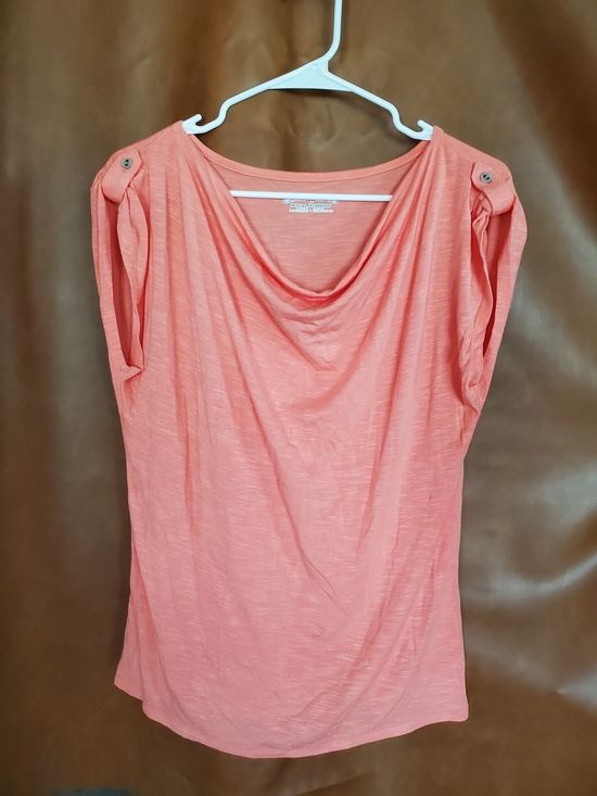 Royal Robbins Tops - Womens Large Royal Robbins Coral Cowl-Neck Short Sleeve Top